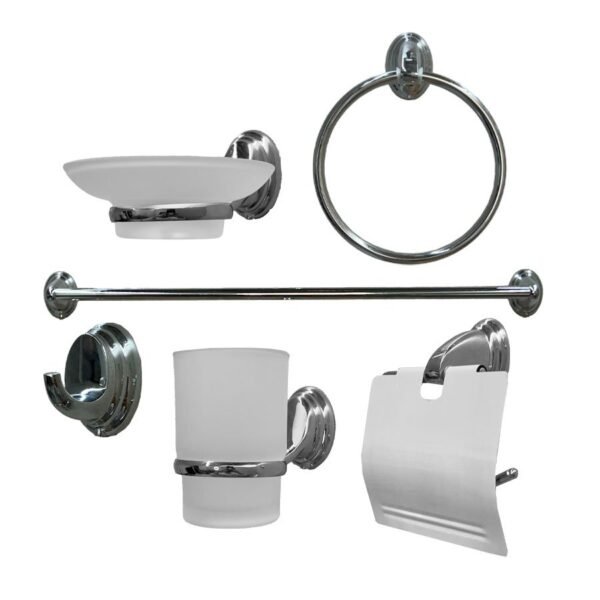 JUEGO DE ACCESORIOS CROMADO 36270
